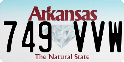 AR license plate 749VVW
