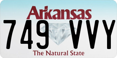 AR license plate 749VVY