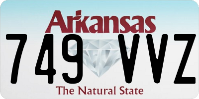 AR license plate 749VVZ