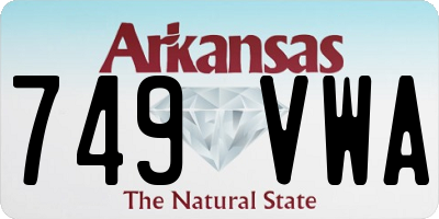 AR license plate 749VWA