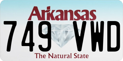 AR license plate 749VWD
