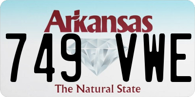 AR license plate 749VWE