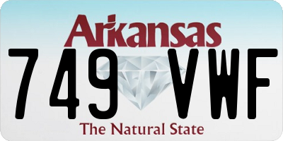 AR license plate 749VWF