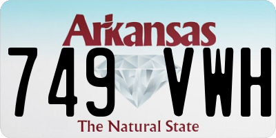 AR license plate 749VWH