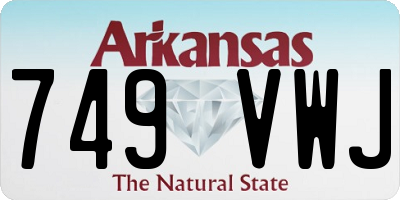 AR license plate 749VWJ