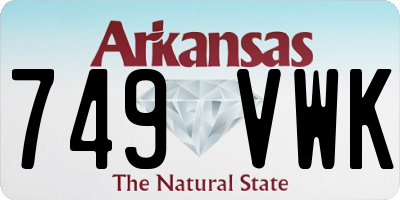 AR license plate 749VWK