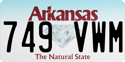 AR license plate 749VWM