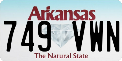 AR license plate 749VWN