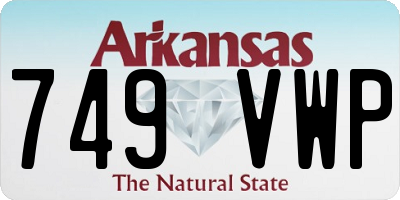 AR license plate 749VWP