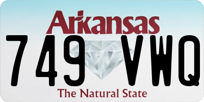 AR license plate 749VWQ