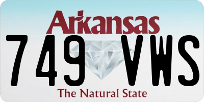 AR license plate 749VWS