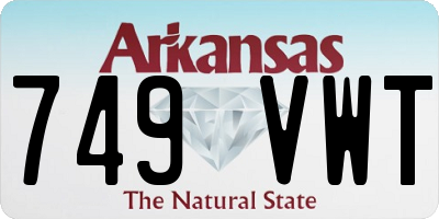 AR license plate 749VWT