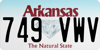 AR license plate 749VWV
