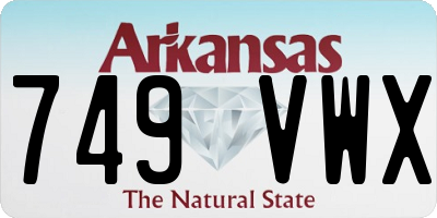 AR license plate 749VWX