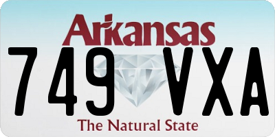 AR license plate 749VXA