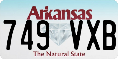 AR license plate 749VXB