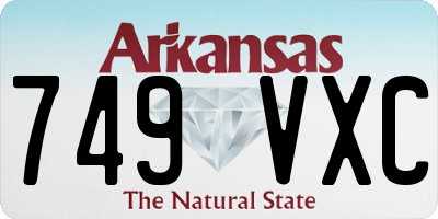 AR license plate 749VXC
