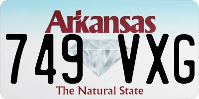 AR license plate 749VXG
