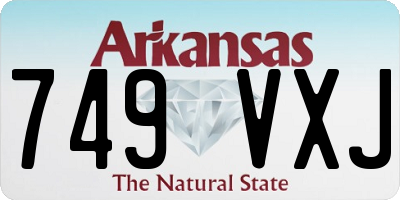 AR license plate 749VXJ