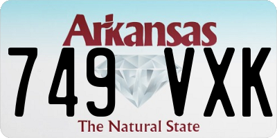 AR license plate 749VXK