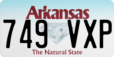 AR license plate 749VXP
