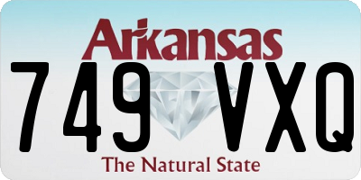 AR license plate 749VXQ