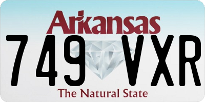 AR license plate 749VXR