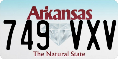 AR license plate 749VXV