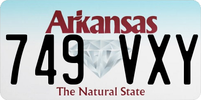 AR license plate 749VXY