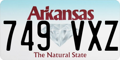 AR license plate 749VXZ