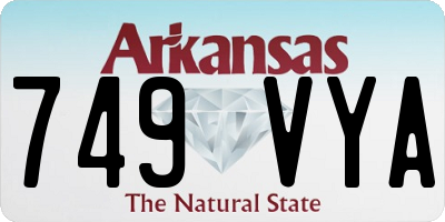 AR license plate 749VYA