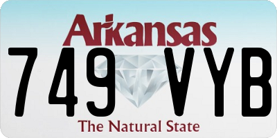 AR license plate 749VYB