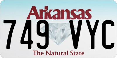 AR license plate 749VYC