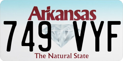AR license plate 749VYF