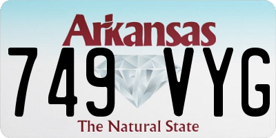 AR license plate 749VYG
