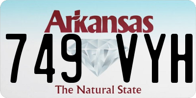 AR license plate 749VYH