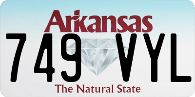 AR license plate 749VYL