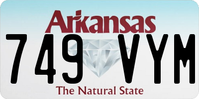 AR license plate 749VYM