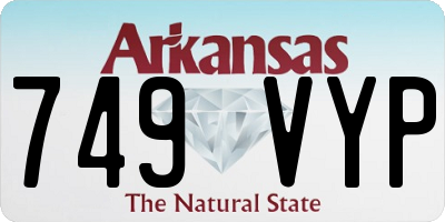 AR license plate 749VYP