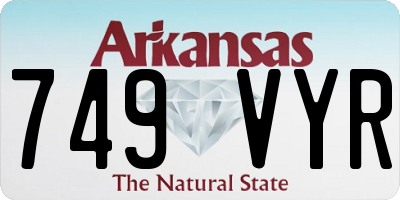 AR license plate 749VYR