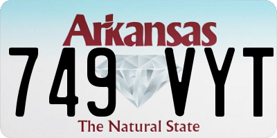 AR license plate 749VYT