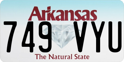 AR license plate 749VYU