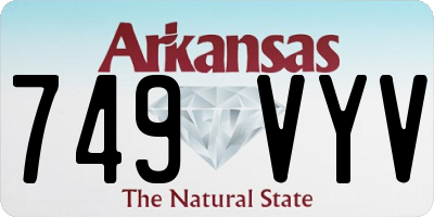 AR license plate 749VYV