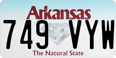 AR license plate 749VYW