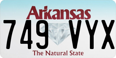 AR license plate 749VYX