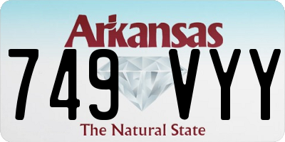 AR license plate 749VYY