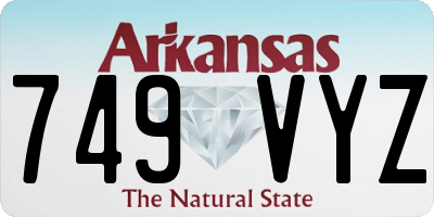 AR license plate 749VYZ