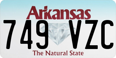 AR license plate 749VZC