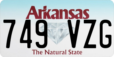 AR license plate 749VZG