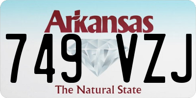 AR license plate 749VZJ